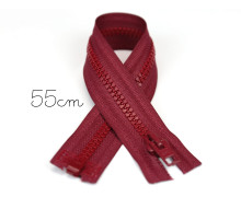 1x55cm Reißverschluss - Teilbar - Hochwertig - Opti - Bordeaux (0750)