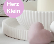 Silikon - Gießform - Herz - Dekoherz - Herz Klein - vielfältig nutzbar