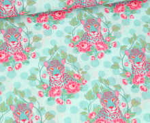 Tislin - Leo Meets Roses - Leopard - Pastellmint - Frida Kreativ - abby and amy
