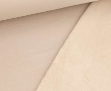 Alpenfleece - Baumwolle - Kuschelstoff - Uni - Beige