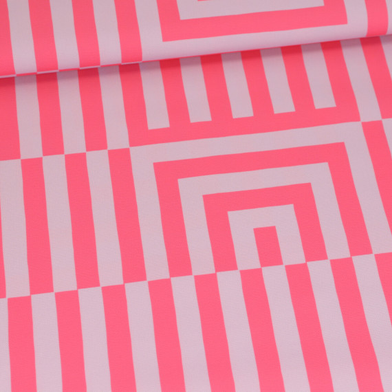 Outdoorstoff - frischer Frühling - Streifen - Flieder/Pink - Sanne Paul - abby and amy