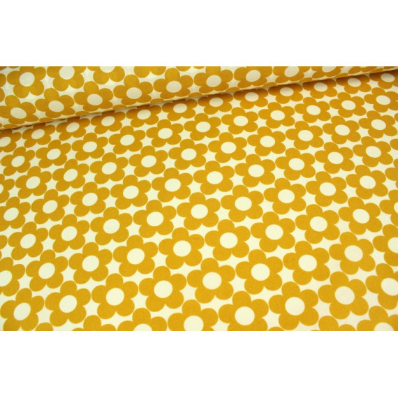 Baumwolle Stoff Stoff Gelb Mit Blumen Stoff Gelbe Blumen Feste