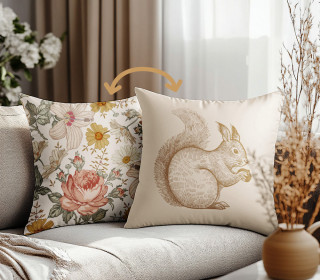 Genähtes Kissen inkl. Inlet - Waldtiere - Eichhörnchen - Mein Hanseherz