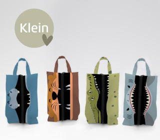 DIY-Nähset - 4 Schuhbeutel - KLEIN (bis Gr. 34) - Wild Animals - KLEIN - Outdoorstoff - abby and amy