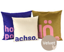 Kissenstoff - DIY - Kissen-Set - achso. - Velvet - abby and amy