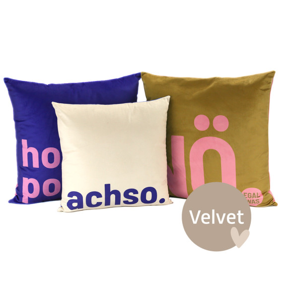 Kissenstoff - DIY - Kissen-Set - achso. - Velvet - abby and amy