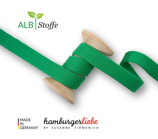 Hoodiekordel - Flachkordel - Cord Me - 12mm - Easygoing - Uni - Hamburger Liebe - Grün