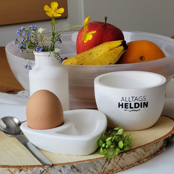 Silikon - Gießform - Eierbecher mit Ablage - klassisch - vielfältig nutzbar