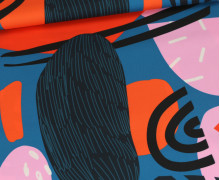 Outdoorstoff - Abstract Bliss - Türkis/Rosa - abby and amy