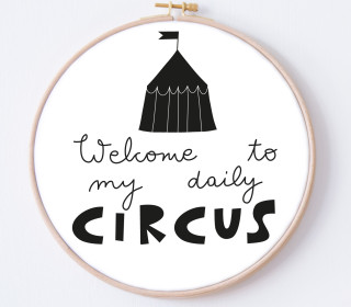 DIY Stickrahmen - My Daily Circus - Stickrahmen Bild  - Maedchenwahn - zum Selbermachen