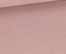 Bio Musselin - Muslin - Uni - Triple Gauze - 190g - Schnuffeltuch - Windeltuch - Altrosa