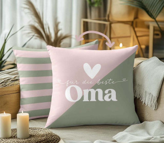 Genähtes Kissen inkl. Inlet - Für die beste Oma - Mein Hanseherz