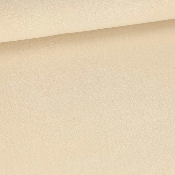Viskose Leinen - Leinenstoff - Uni - Creme
