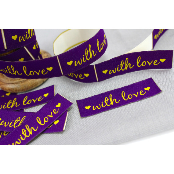 10  Selbstklebende Label - With Love - Sticky Tape