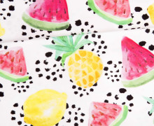 Jersey - Bio Qualität - Fruits of Summer - weiß - abby and me