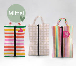 DIY-Nähset - 3 Schuhbeutel - MITTEL (bis Gr. 39) - Pretty Little Things - Outdoorstoff - abby and amy