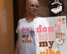 Onkel Bo's Bügelbilder - DIN A4 - don't kill my vibe - Flowers - BIG