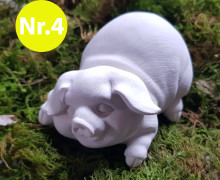 Silikon - Gießform - Lustiges Schwein - Glücksschwein - Nr. 4 - vielfältig nutzbar