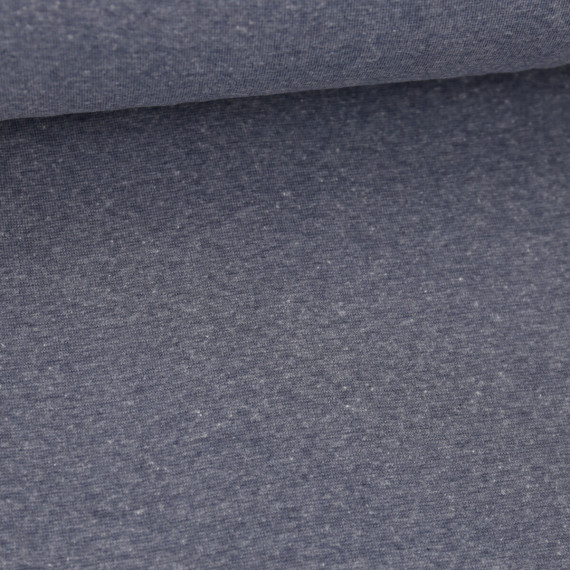 Bündchen Gretje - Glattes Bündchen - Schlauchware - Uni - Hell Meliert - Marineblau - #714