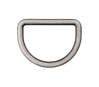 1 D-Ring - 15mm - Taschenring - Metall - Altsilber