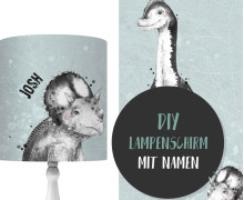 DIY Lampenschirm - Trixie & Sam - Dinosaurier - Set - personalisierbar - zum Selbermachen