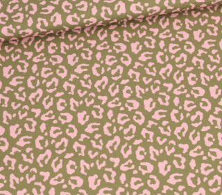 Outdoorstoff - Mini Collection - Leo - Khakigrün/Beigerosa - abby and amy