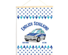 DIY-Stoffposter - Schulkind - Polizei