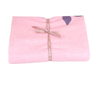 1,1m Zuschnitt - Sommersweat - Vintage BlumenKitz - Paneel - Rosa Meliert - Bio Qualität - NIKIKO