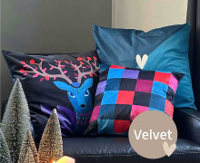 Kissenstoff - DIY - Kissen-Set - Hot drinks, cold days - Velvet - Hamburger Liebe - abby and amy