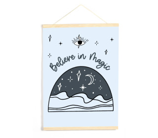 DIY-Stoffposter - Lettering - Believe in Magic