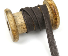 1 Meter Paspelband - Baumwolle - Uni - Dunkelbraun