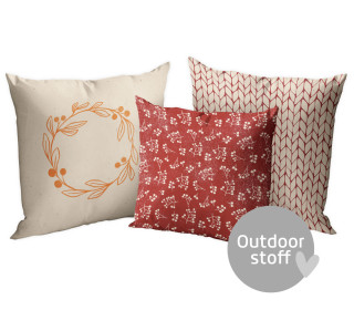 Kissenstoff - DIY - Kissen-Set - Weihnachtswunder - Winterbeeren - Lausemia Design Studio - Outdoorstoff - abby and amy