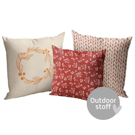 Kissenstoff - DIY - Kissen-Set - Weihnachtswunder - Winterbeeren - Lausemia Design Studio - Outdoorstoff - abby and amy