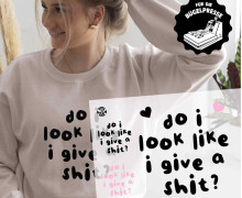 Onkel Bo's Bügelbilder - DIN A4 - Do I Look Like I Give A Shit? - BIG