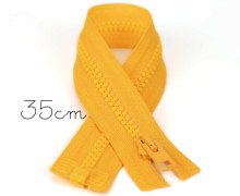 1x35cm Reißverschluss - Teilbar - Hochwertig - Opti - Gelb (0645)
