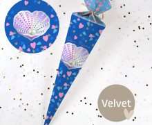 DIY-Nähset Schultüte - Ozean-Schatz - Velvet - zum selber Nähen