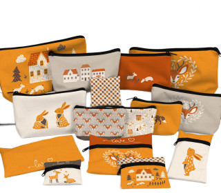 DIY-Nähset - Softshell - Fleece - 15 Stift - und Kramtaschen - Waldgeschichten - Sanne Paul - abby and amy