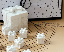 Silikon - Gießform - Mini Geschenkpäckchen - 4er-Set - vielfältig nutzbar