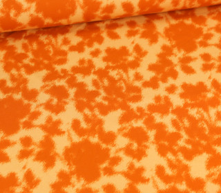 Leichter Sommersweat - French Terry - Camouflage Design - Blassgelb/Orange