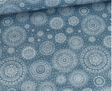 Wachstuch - Bedruckt - Mandalas - Altpetrol