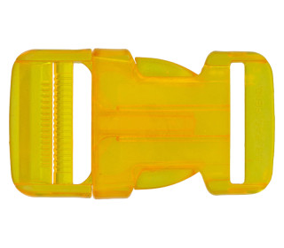 1 Steckschnalle - 40mm - Kunststoff - Transparent - Gelb