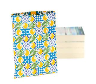 DIY-NÄHSET - Buchtasche - Zitronenduft - Mosaik - Softshell - abby and amy
