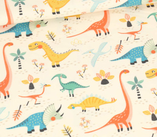 Modal Jersey - Dinowelt - Creme - abby and me