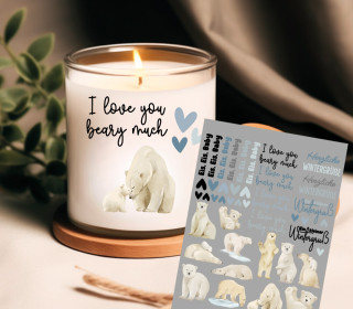 Rub-On Sticker - Wintergrüße - Eisbären - Tante Henni Rub-Ons - vielfältig nutzbar