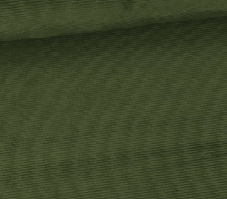 Nicki Feincord Jersey - Weich - Elastisch - Uni - Laubgrün