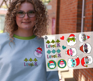 Onkel Bo's Bügelbilder - DIN A4 - Santa Gamer - Ina Kappes