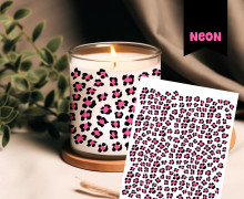 Neon Rub-On Sticker - Leo Muster - Mini - Pink - Tante Henni Rubon - vielfältig nutzbar