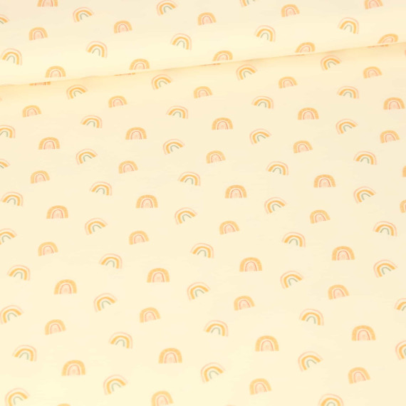 Sommersweat - Watercolor Dinosaurs - Regenbögen - Ecru - Bio Qualität - abby and me