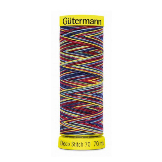 Gütermann Deco Stitch Nähgarn Nr. 70 | Polyester, 70 M, Multicolor, Für Zierstiche & Dekonähte
