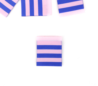 1 Label - Streifen - Horizontal - Blassrosa/Royalblau - Anlukaa